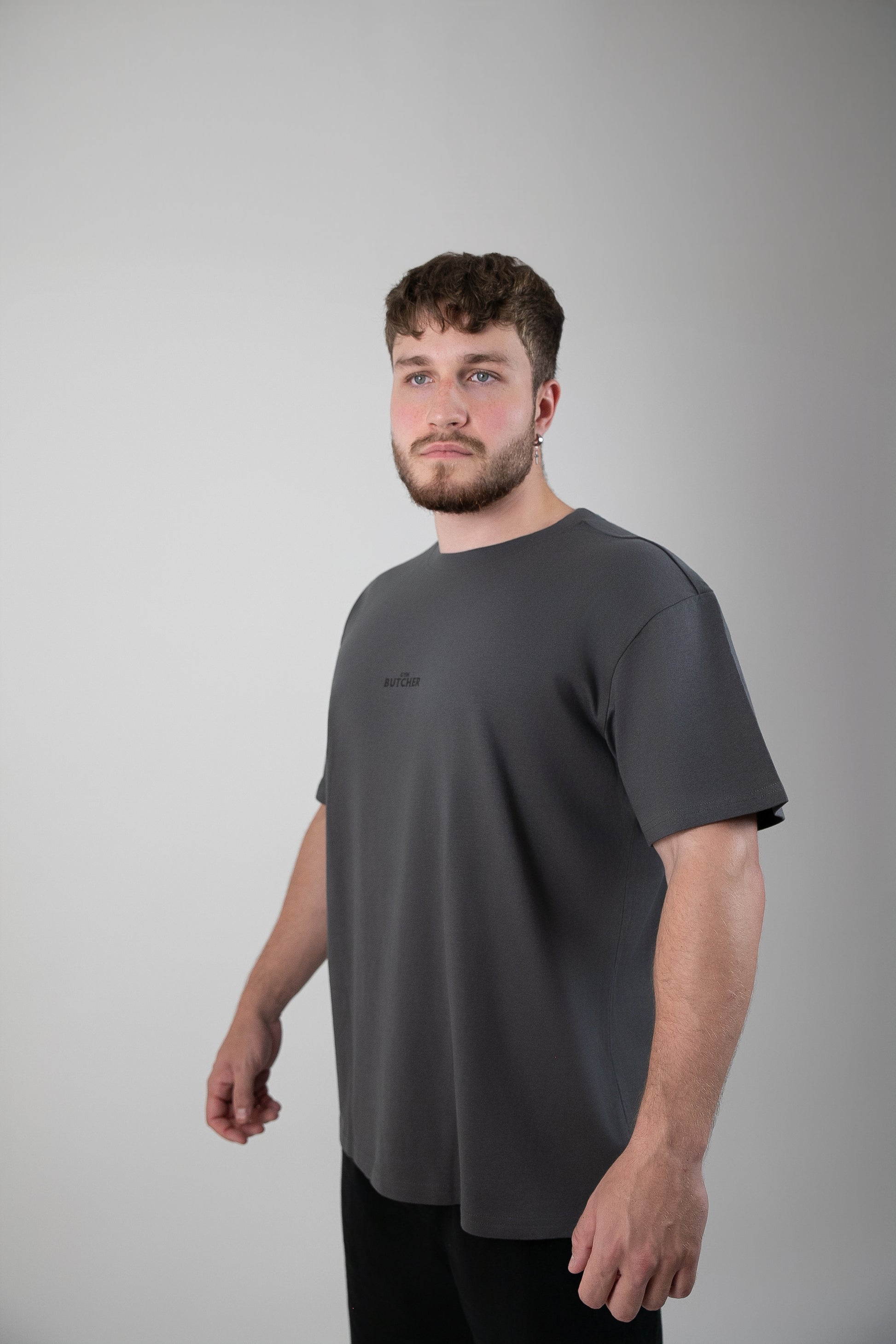 Koszulka męska oversize - Butcher Originals - szara