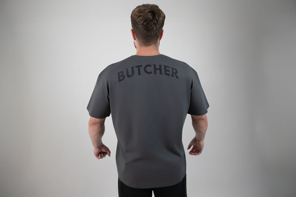 Koszulka męska oversize - Butcher Originals - szara