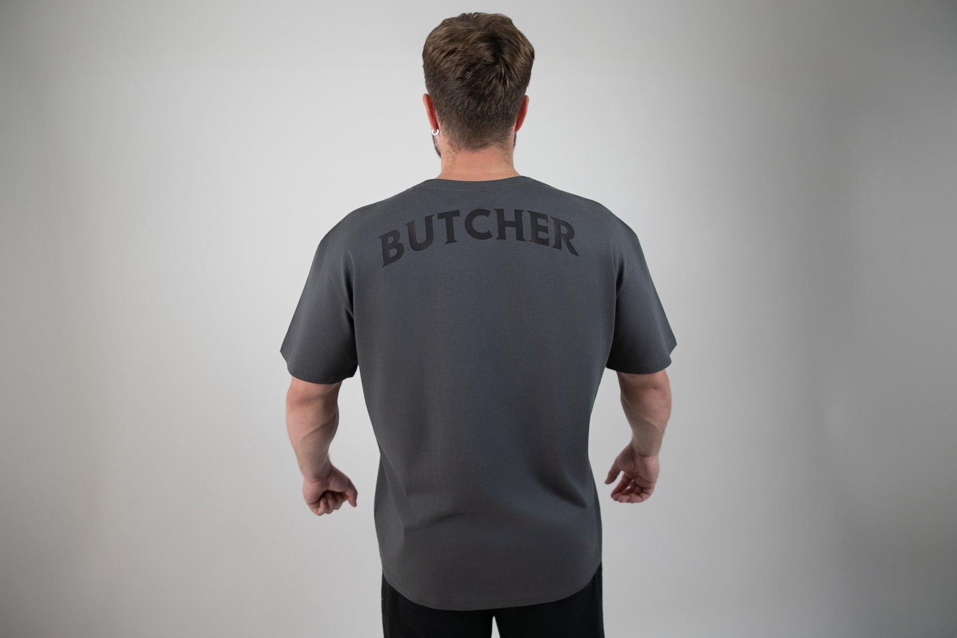 Koszulka męska oversize - Butcher Originals - szara