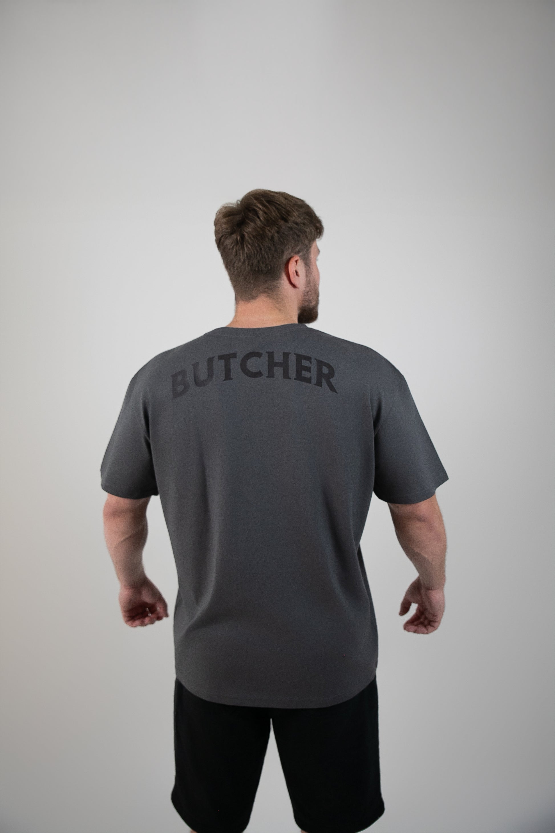 Koszulka męska oversize - Butcher Originals - szara