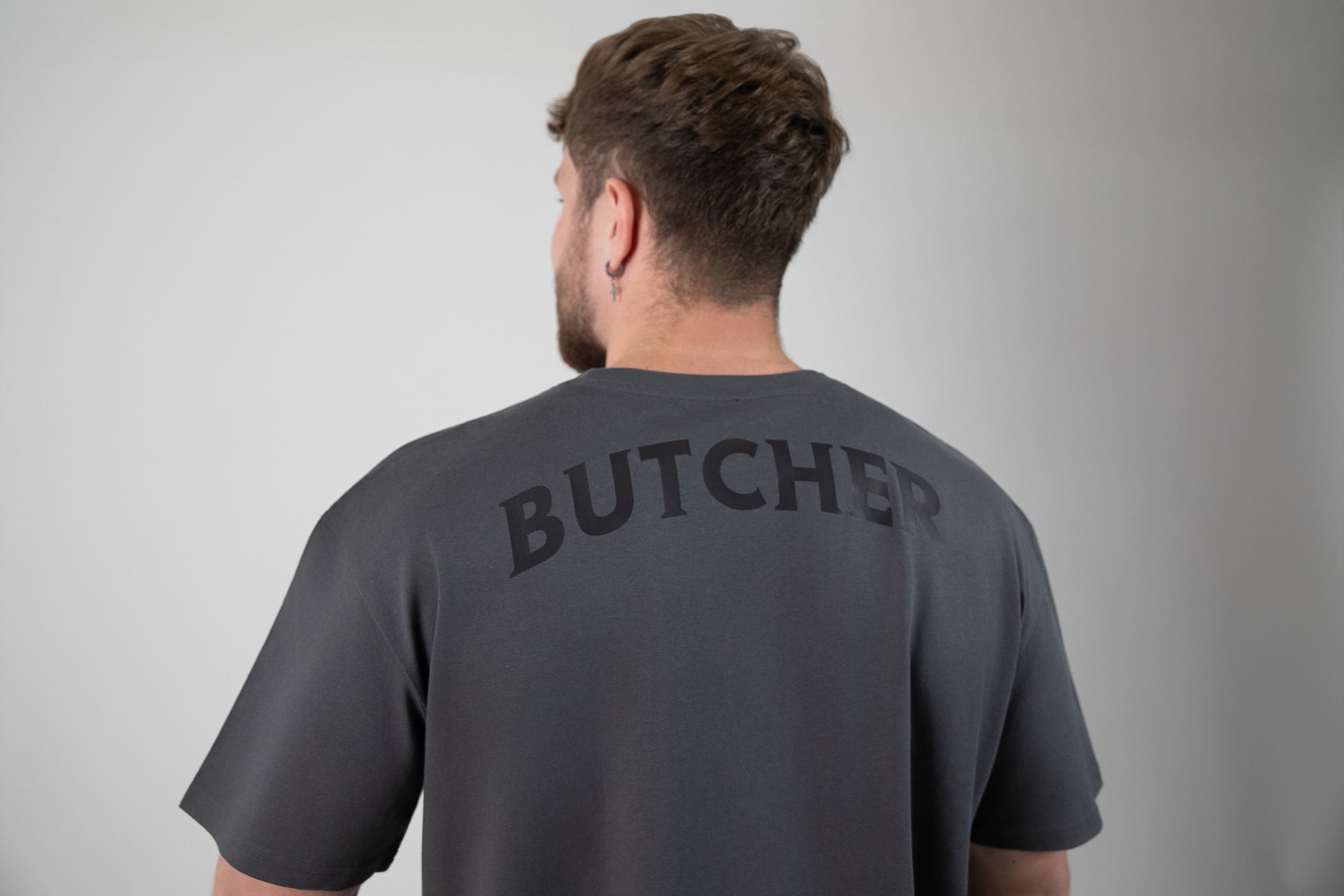 Koszulka męska oversize - Butcher Originals - szara