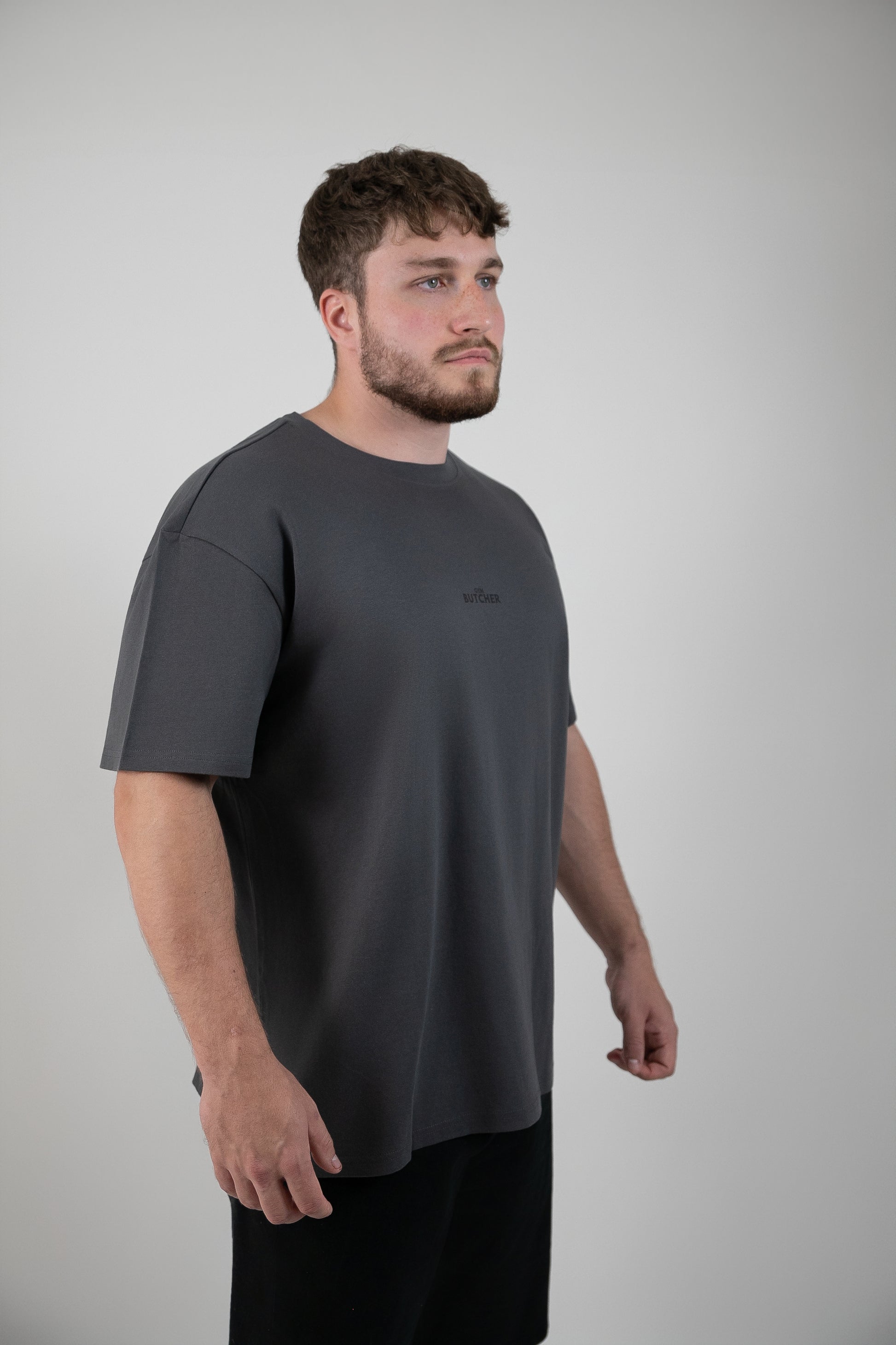 Koszulka męska oversize - Butcher Originals - szara